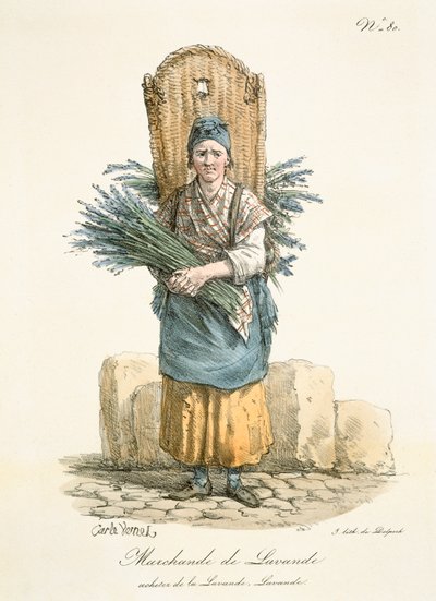 Paris Lavender Seller, c.1820 by Francois Seraphin Delpech